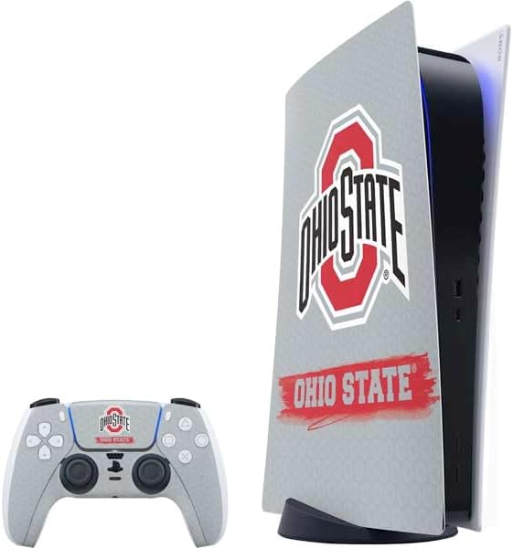 Skinit Decal Gaming Skin Compatible with PS5 Bundle - Officially Licensed Ohio State University OSU Design