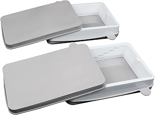 2PC 3D Printer Resin Vat for Anycubic Photon/Elegoo Mars, Ceramic Resin Tank with FEP Film and Covers (2)