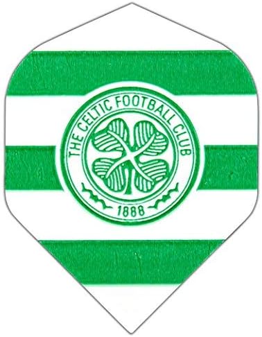 FOCO Officially Licensed Celtic Football Club Dart Flights Extra Thick 75 Micron - 3 Sets per pack (9 darts Flights in total) - Professional Darts Accessories