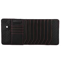Cd Halter Auto, Sonnenblende Auto CD-Organizer Sonnenblende CD-Halter Multifunktionale CD-Aufbewahrungstasche PU-Leder Disc-Karten-Aufbewahrungstasche Schwarz für Auto