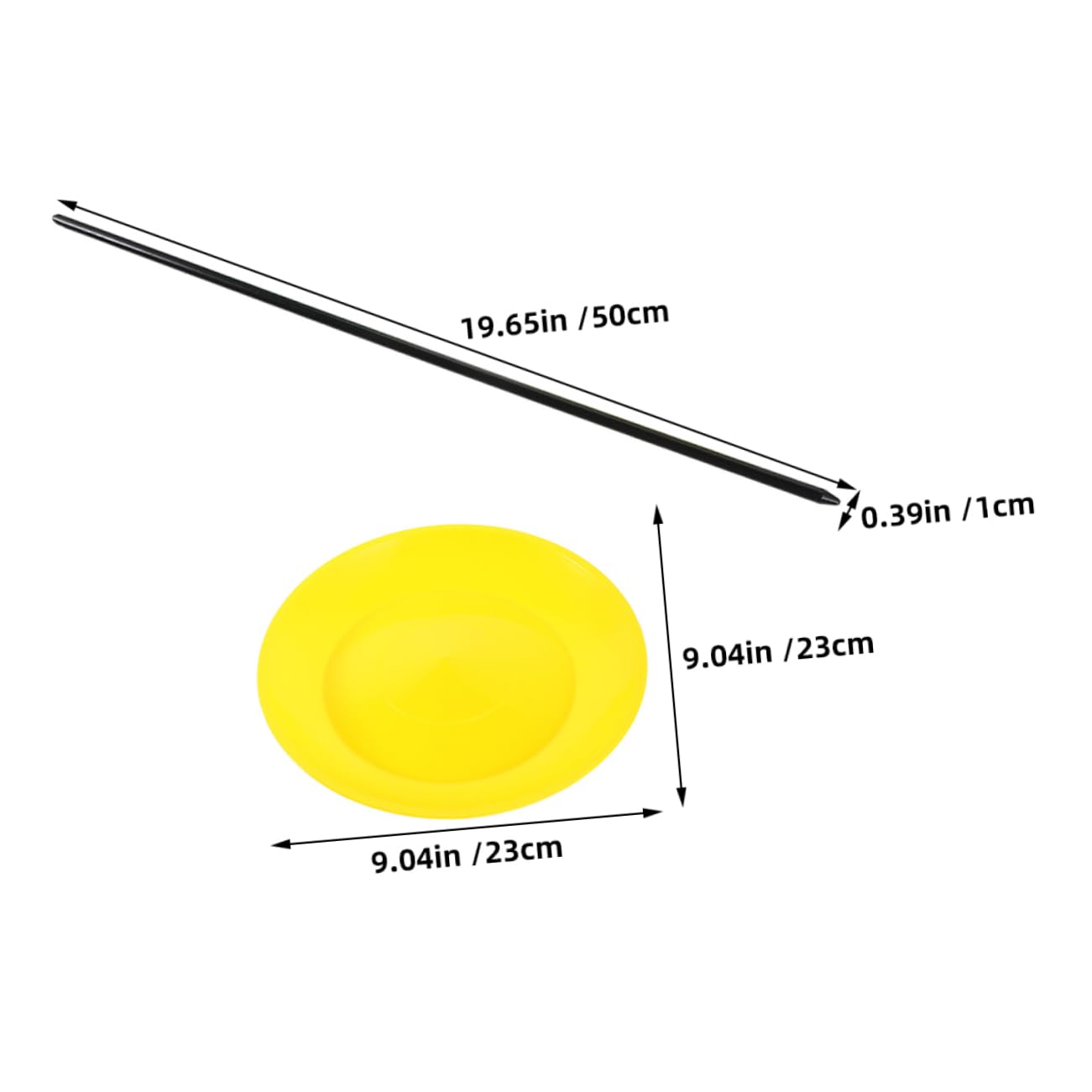 FELTECHELECTR 3Pcs Circus Juggling Plates with Rods Precision Balanced Spinning Discs for Skill Development for Team Performances Sports Events and Sensory Integration Training