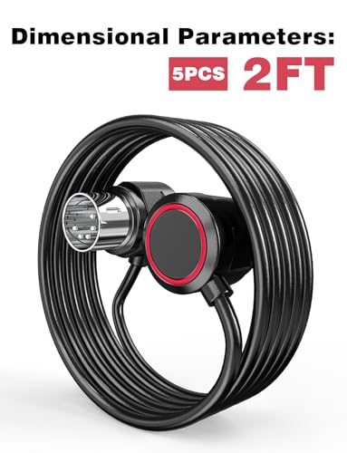 midi cable 5-pack 2ft 5-pin din 45-degree mirrored angled plug ultra-thin plugs for compact spaces compatible with keyboards synthesizers controllers via standard 5-pin din midi inoutthru ports