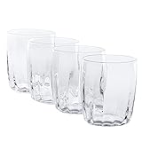 VAN WELL 4 x Incontri Vaso de Agua 300 ml I Bormioli Rocco I Cristal Transparente I Ø 7,7 cm I Water Glass I cilíndrico Tumbler