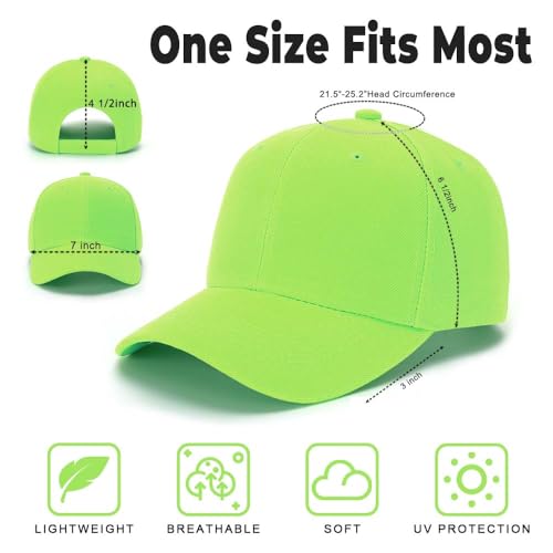 Image of ZH Plain Adjustable Baseball Cap - Lot of 12 Unisex Blank Design Caps