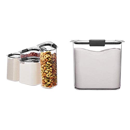 Rubbermaid Brilliance Food Storage Containers Set with Airtight Lids (12 Cup, 16 Cup)