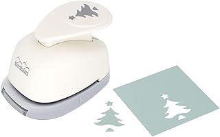 Bira Craft 1 inch Christmas Tree 6 Shape Lever Action Craft Punch, Christmas Punch for Paper Crafting Scrapbooking