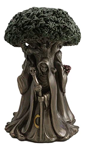 Ebros Celtic Sacred Moon Triple Goddess Mother Maiden Crone Under Tree Of Life Statue 5.5" Tall Hecate Brigid Wicca Wiccan Holy Trinity Decor Sculpture Decorative Figurine Cosmic Celestial Gods #TOP6