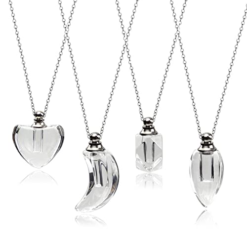 Blood Vial Necklace Stainless Steel Glass Heart Vial Perfume Bottle Cremation Urn Pendant Necklace For Women Keepsake Memorial Jewelry 12 #TOP2