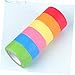 CORHAD 6pcs Solid Pink Washi Aesthetic Neon Green Duct Masking Tape Adhesive Paper Sticker for DIY Decorations