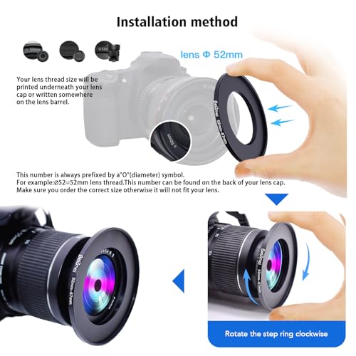 Anillo adaptador para filtros de cámara 52mm a 67mm BEIZMEI miniatura 4