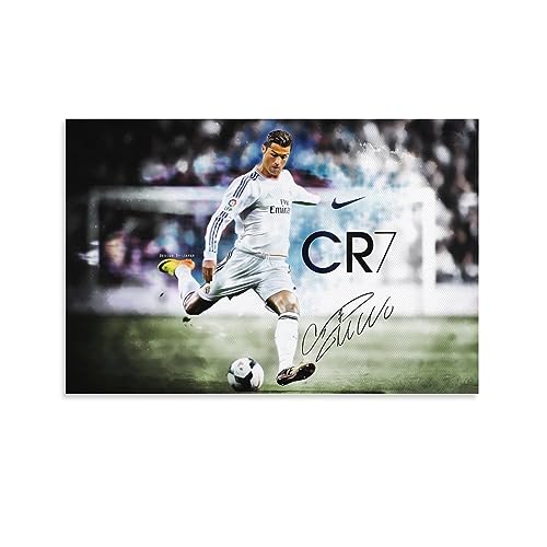 �f��|�X�^�[ �N���X�e�B�A�[�m ���i�E�h ���A���}�h���[�h �ʐ^ CR7 Cristiano Ronaldo Real Madrid �L�����o�X �ǃA�[�g�z�[�� �o�X���[�� �Q�� �I�t�B�X���� �v�����g�|�p��i �C���e���A16x24inch(40x60cm