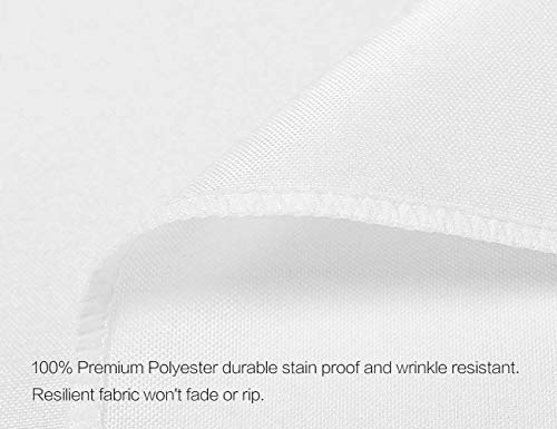 Surmente 20-Inch Polyester Cloth Napkins Linen Dinner Napkins - Set Of 12 For Weddings, Banquets, Or Restaurants (1-Dozen) (White) #TOP2