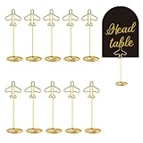 Fer Matériaux de Haute Qualité: Fabriqué en fil de fer, il est difficile à casser ou à déformer. De plus, le procédé de galvanoplastie lui confère une couleur brillante et le rend résistant à la rouille. Plan de table a une surface lisse et brillante et de belles courbes. Ces porte-cartes de table bien soudés avec une base lestée robuste peuvent tenir fermement sur la table, solides et durables pour offrir une longue durée de vie