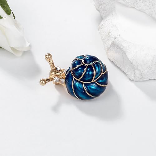 Image of Enamel Conch Shell Brooch for Women Snail Brooches Lapel Pin Elegant Dress Accessories Mother's Day Gift