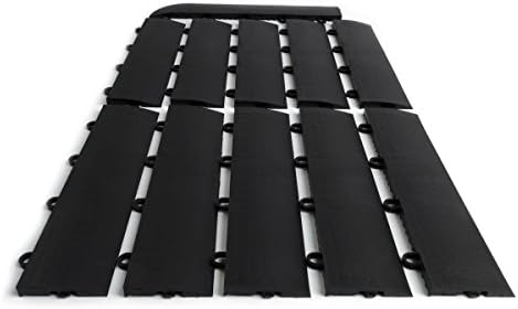 Big Floors Female Transition Edge Kit, Durable Interlocking Modular Garage Floor Edging, Compatible with RaceDeck, GarageTrac and GarageDeck Products, (11 Piece), Black
