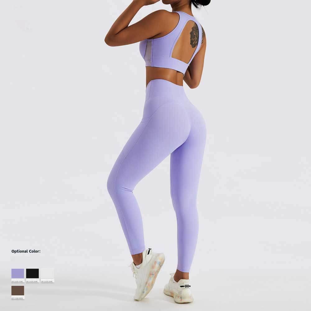 Set da Yoga Abbigliamento da Palestra per Donna Set Sportivo Allenamento Yoga Set da Palestra per Fitness Tuta da Yoga per Reggiseno Sportivo da Fitness Pantaloni da Yoga Tuta da Donna