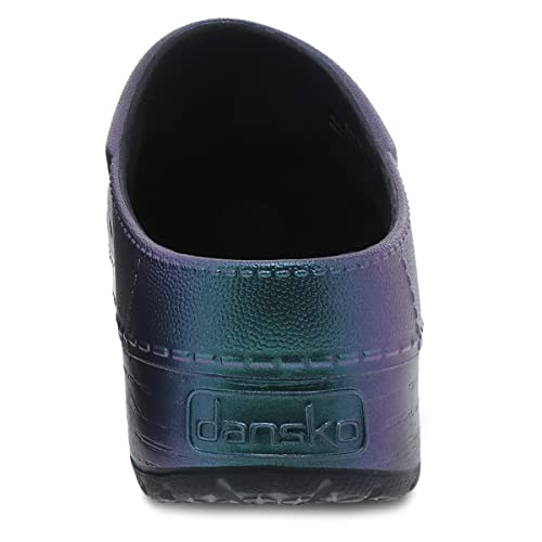 Dansko Kane Slip-On Mule Clog For Women – Lightweight Cushioned Comfort And Removable Eva Footbed With Arch Support – Easy Clean Uppers Kane Black Iridescent 8.5-9 M Us #TOP4