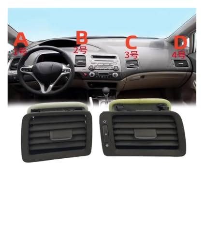 Salida Aire Acondicionado Civic 8 Gen - Rejilla Negra Interior 2