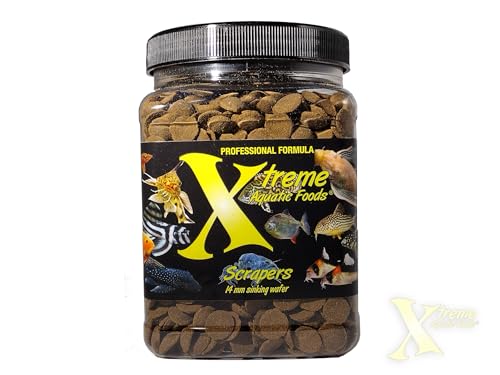 Xtreme Scrapers Wafers - Premium 14mm Fast-Sinking Fish Food &ndash; Nutrient & Cellulose Rich Ideal for...