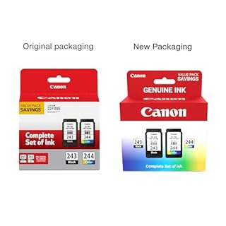 Canon PG-243 / CL-244 Genuine Ink Value Pack (2 Cartridges), Compatible with iP2820, MX492, MG2420/2520/2920/2922/2924/3020/2522/2525, TS3120/302/302a/202/4520/3320