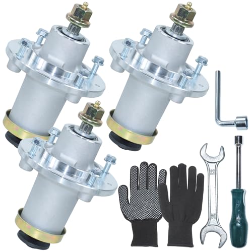 FULAIGE 3 Pack Pre-Greased 539112170 Spindle Assembly Replaces Husqvarna 539112170 Mandrel Assembly for Husqvarna Z254F