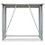 ECILKUC Garden Log Storage Shed Galvanized Steel firewood Storage Rack 64.2 x 32.7 x 60.6 Inches (L x W x H)