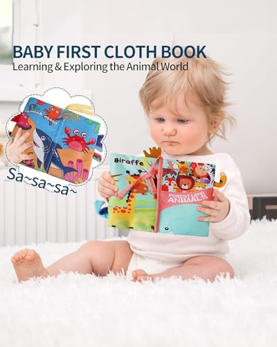 dearlomum Baby Play Mat Gym,Funny Play Piano Tummy Time Activity Mat with 5 Infant Sensory Toys & 2 Baby Book Toys, Boy & Girl Gifts for Newborn 0 to 3 6 9 12 Months(Blue)