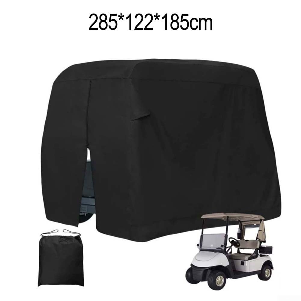 Copertura impermeabile per carrello da golf, copertura resistente per carrello da golf, teloni per auto, in tessuto Oxford 420D, per la maggior parte dei carrelli da golf (285 x 122 x 185 cm)