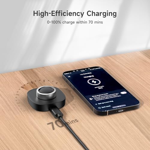 Image of Charger Compatible with Ou-ra Ring Gen3 Size 13 - Fast Charging Dock for Gen 3 Horizon & Heritage Smart Ring, Replacement Charging Base with USB-C Cable, Portable Travel Charger