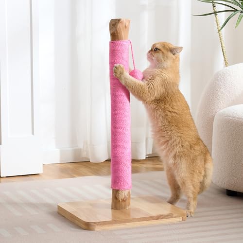 Poste de gato natural rosa que protege los muebles del hogar 2
