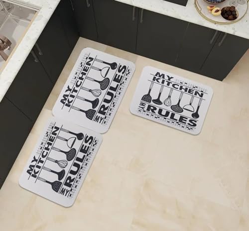 Image of UMAI x SAVYA Home Kitchen Mats|| 60 x 40 ||Anti-Skid Mat for Living Room,Bathroom,Shower,Bathtub mat,Multipurpose Mat (Black)