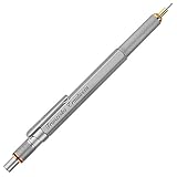 rOtring 800 Feinminenstift 1904448 0,7 mm silber mit persönlicher Laser-Gravur Druckbleistift Twist-and-Click-System Sechskant-Design