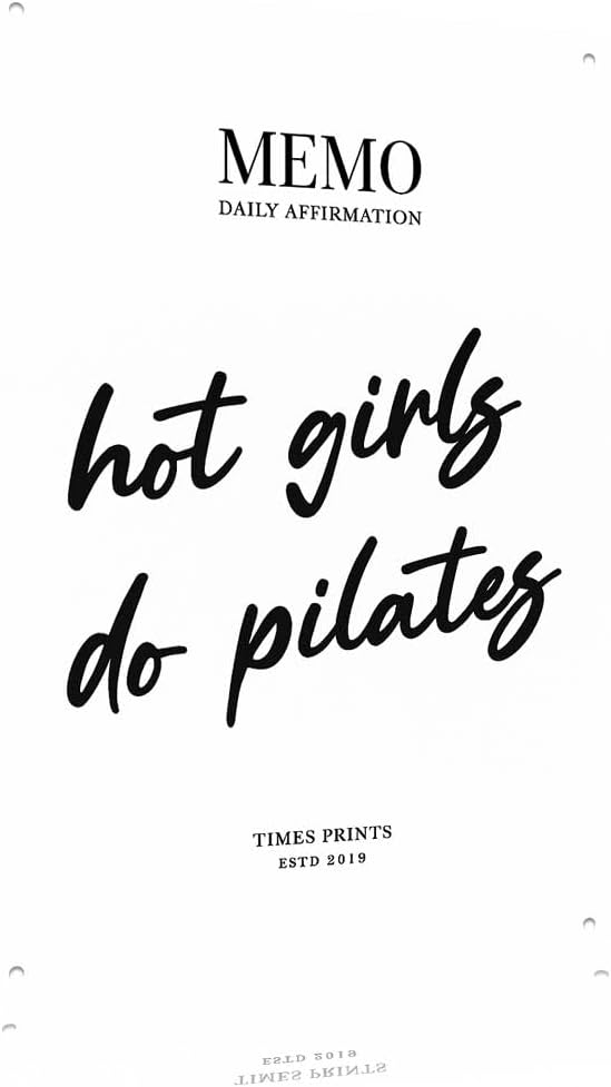 Minimalist Gym Wall Metal Sign 8x12 Inch Hot Girls Do Pilates