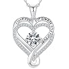 Jewelry for Women Wife Infinity Heart Birthstone I Love You Necklace S925 Anniversary Women Necklaces for Her Wife Birthday Gift Ideas, Birthday Present for Girlfriend Mom Daughter Sterling Silver