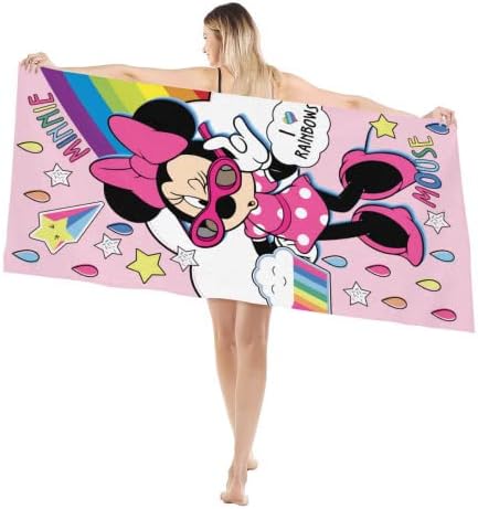 Mouse Microfiber Beach Towels for Adults, Cartoon Beach Towel Soft Towel Travel Camping Blanket Body Wrap Bath Mats Beach Towel Hand Towels for Bathroom