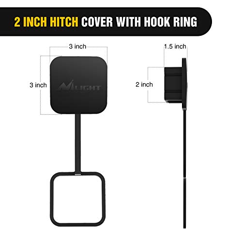 Image of Nilight 2 Inch Rear Trailer Hitch Receiver Class 3 Tow Towing Hitch & Cover Kit, Fits for 2003-2018 Dodge Ram 1500 & 2003-2013 Ram 2500 /3500, Tow Combo (Hitch Cover Included)