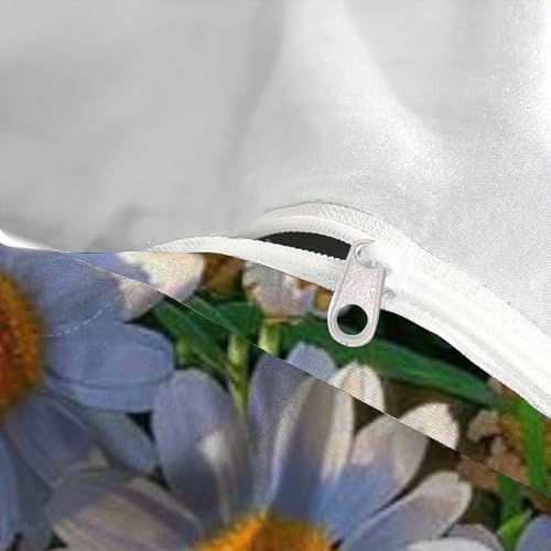 Linge de lit chrysanthème blanc pour une chambre parentale zen - 5