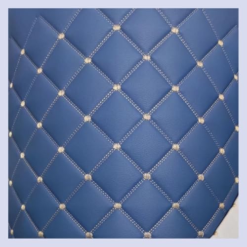 Tissu cuir synthétique matelassé bleu marine pour rénover votre canapé