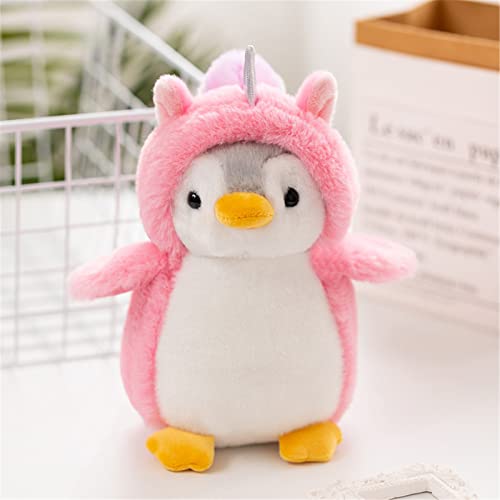 EXQULEG Peluche pingouin - Coussin en forme de pingouin - Cadeau pour enfant - Rose 2