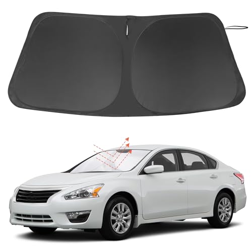 Image of Windshield Sun Shade Custom Fit for 2013-2018 Nissan Altima Sedan Accessories Foldable Sunshade Sun Blocker Protect Car from Sun Rays & Heat Damage Keep Car Cooler