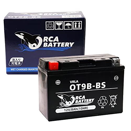 ORCA BATTERY �o�C�N�p �o�b�e���[ �t���� �[�d�ς� OT9B-BS (YT9B-4 / GT9B-BS / FT9B-4 �݊�)