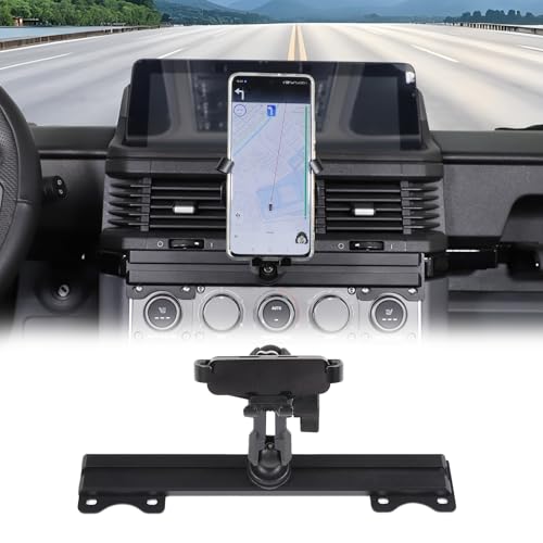 Image of Tumukiw Compatible with INEOS Grenadier 2020-2024 Car Phone Holder Mount, Aluminum Alloy Centre Console Multifunctional Track Mobile Phone Holder Expansion Platform Interior Accessories (Style B)