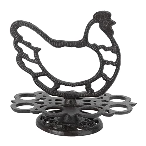 WEKADRIN Soporte de Huevos de Hierro Vintage para Cocina Estante Práctico y Resistente para Almacenamiento y Exhibición Diseño Nostálgico Americano Decoración Funcional para Hogar y