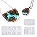 Island Resin Pendant Molds, (4 Pack) Ocean Themed Style Silicone Epoxy Molds for DIY Jewelry Pendant Necklace Keychain Jewel and Resin Crafts