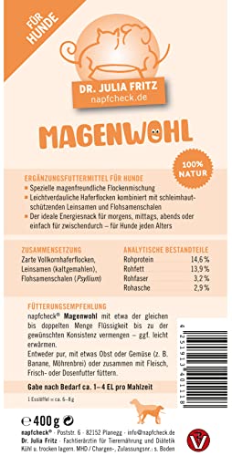 napfcheck Magenwohl – Flockenmischung für Hunde - 400 g
