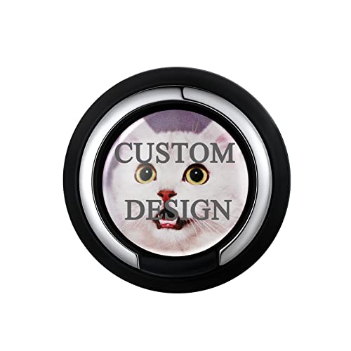 Phone Ring Holder with Customized Photo Logo Image Printed Finger Grip Stand Hand Free 360 Degree Rotating Adhesive on Various Mobile Phone Cases Grip