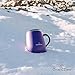 GRANDTIES Insulated Coffee Mug with Handle - Sliding Lid for Splash-Proof 16 oz Wine Glass Shape Thermal Tumbler with Double Walled Vacuum Stainless Steel Keeps Beverages Hot or Cold - Sparkling Grape