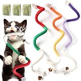 Fokauiwo 27.56 inches Huge Cat Chew Toy for Teeth Cleaning, Big Catnip Rope Toys for Indoor Cats, Interactive Cat Nip Teething Toys for Cats Kittens Kitty, 3 Pack (Plus 3 Bags of Catnip)