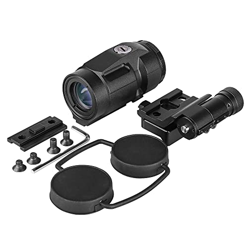 Torq Optics 3X Micro Magnifier With Flip To Side Mount Push-Button Mount With Elevation Adjustable,Switch To Side(Sts) Mount #TOP5