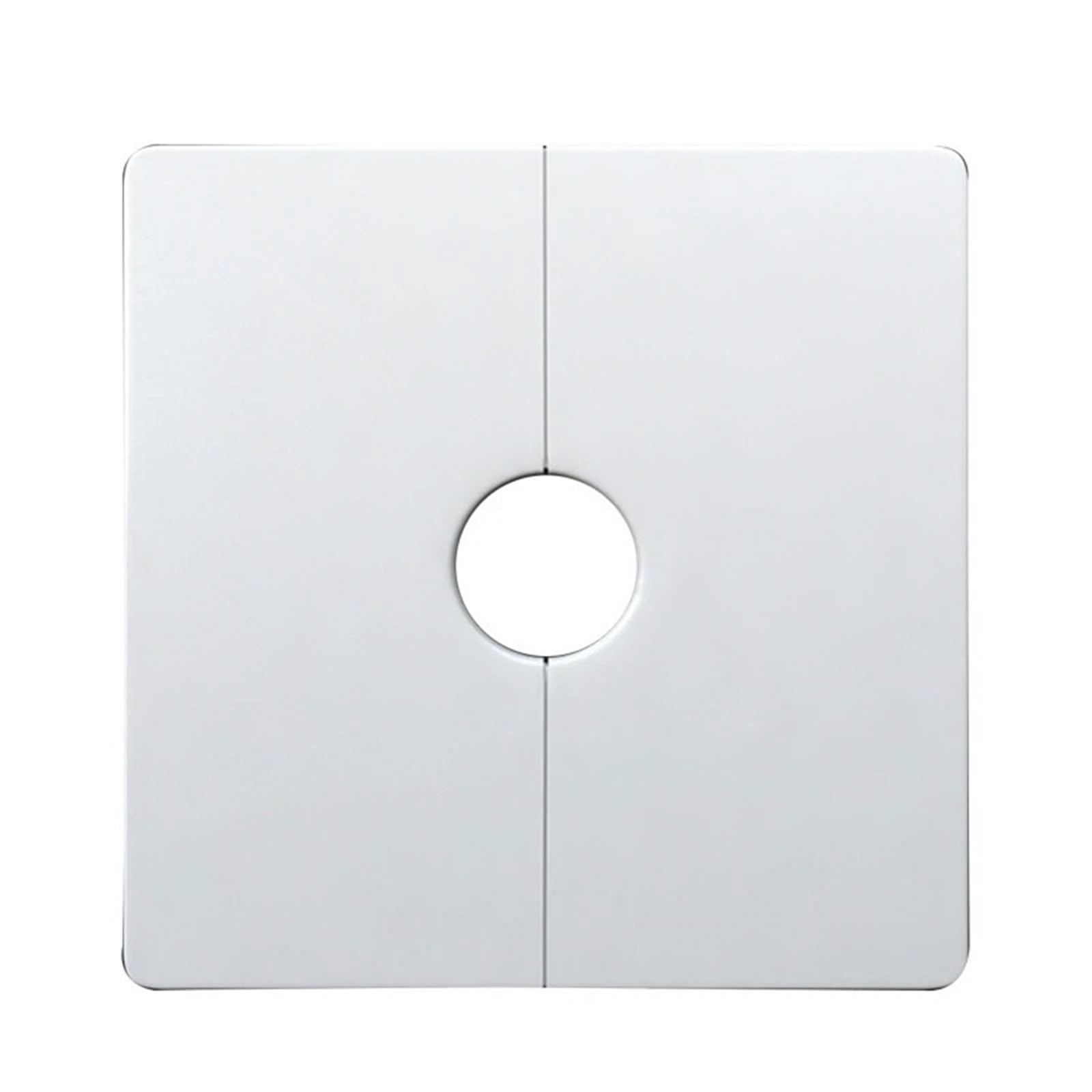 Dasjkdi White 5Pcs Wall Split Flange Square Escutcheon Water Pipe Covers Drill Hole Panel Decor For Wall Holes(,12Mm)
